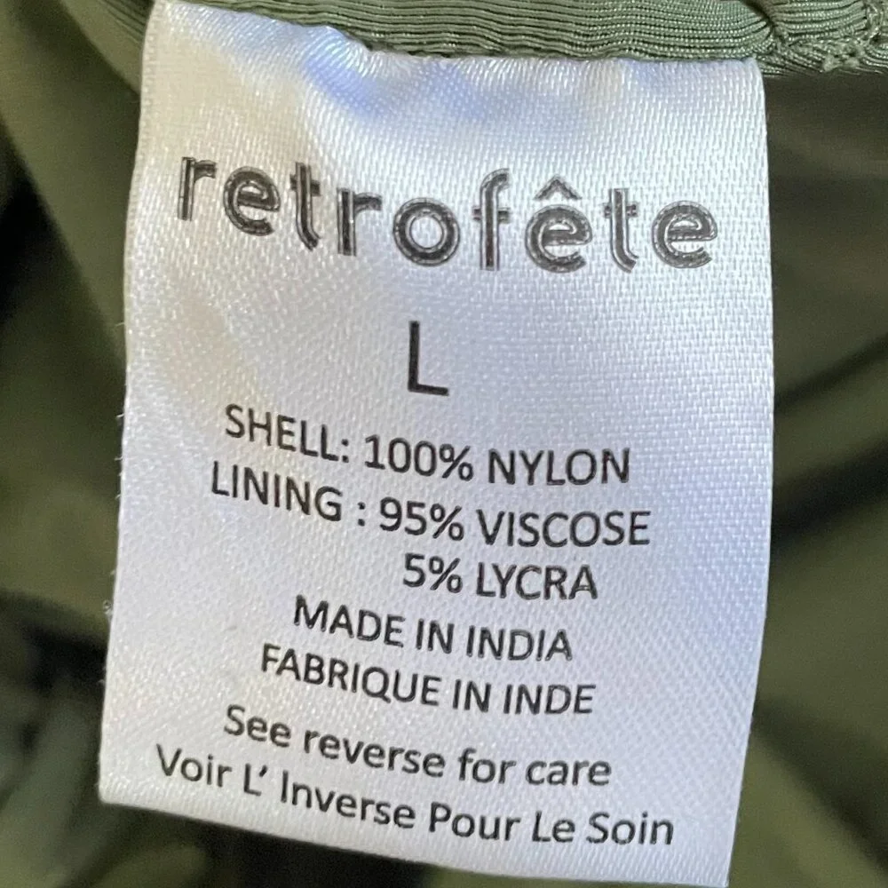 NWT Retrofête Green Long Sleeve Sequin Dress With Plunging Neckline Size L - Picture 11 of 15